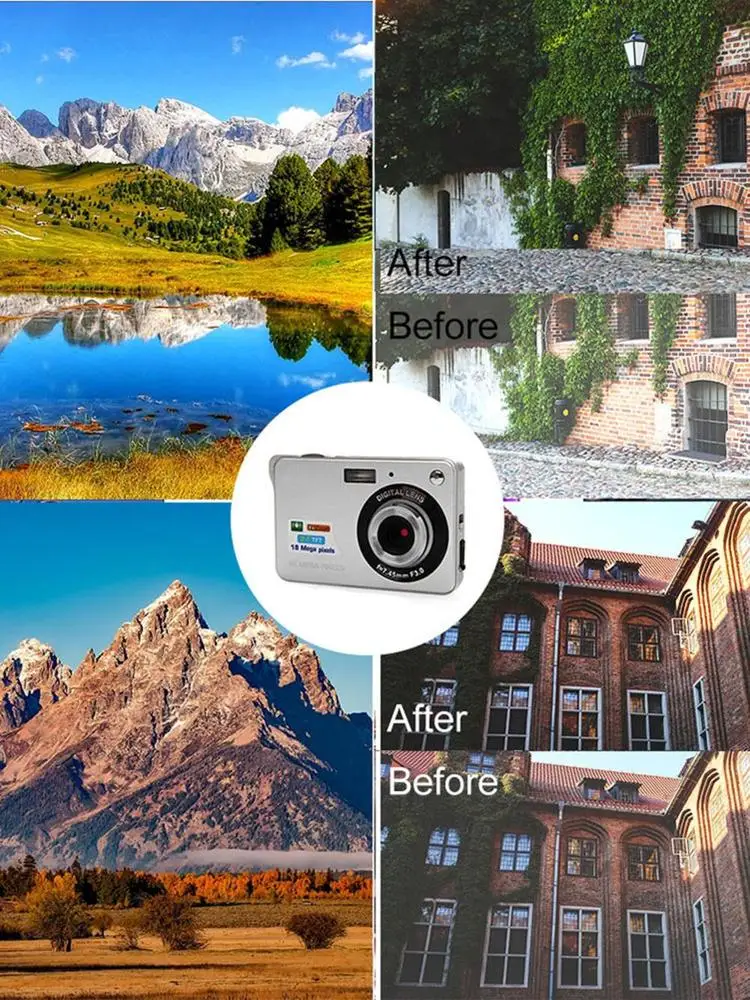 2.7 Inch Mini Digital Camera 24 Mega Pixels Cmos 8x Zoom Camera Photography Vlog Recorder Vedio Digital Dv Night S0y3 digital cameras for sale