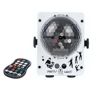 white Светодиодный диско-лазерный светильник RGB проектор вечерние светильник s 60 узоров DJ магический шар лазерные вечерние праздничные рождественские сценический светильник ing Effect - Цвет: white