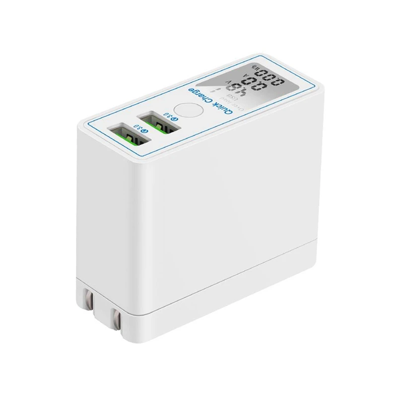 FFYY-QC3.0 двойной быстрой зарядки USB 7.2A смарт-экран US Plug зарядное устройство