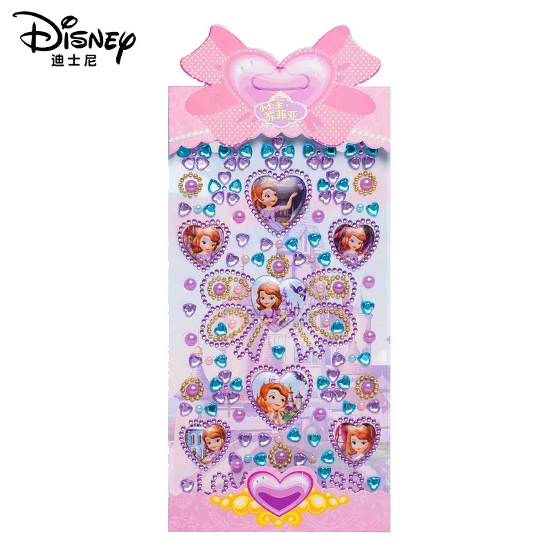 Disney новые детские бриллиантовые наклейки мультфильм Замороженные Принцесса Детские Девочки игровой дом игрушки наклейки со стразами