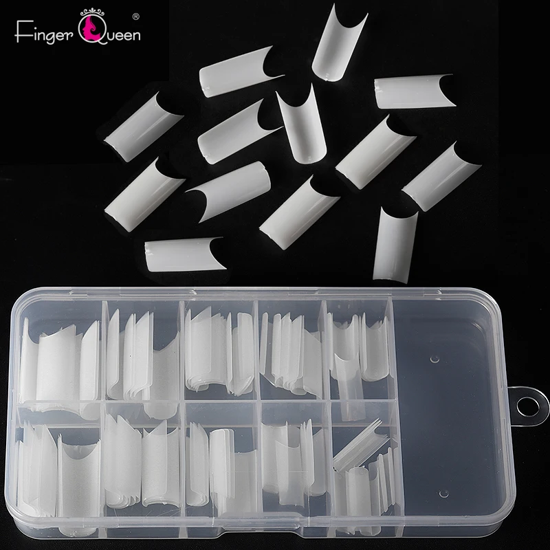 Fingerqueen 100 шт+ розничная коробка кончики для ногтей Натуральные Искусственные акриловые ногти инструменты для маникюра Накладные ногти Тип FQ-820