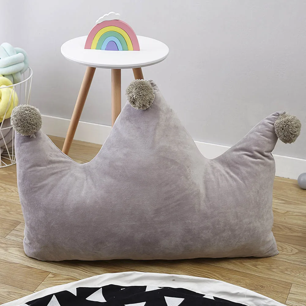 Crown Pillow Cushion for Beds Sofa Soft Warm Back Cushion for Kids Room Decoration Baby Bed Cushion Decoration Christmas HM0110