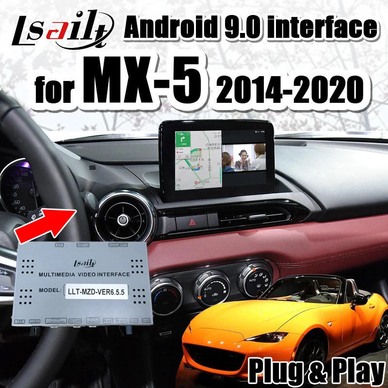 Android 9 0 видеоинтерфейс для Mazda MX 5 2014 2020 года GPS навигационная приставка с
