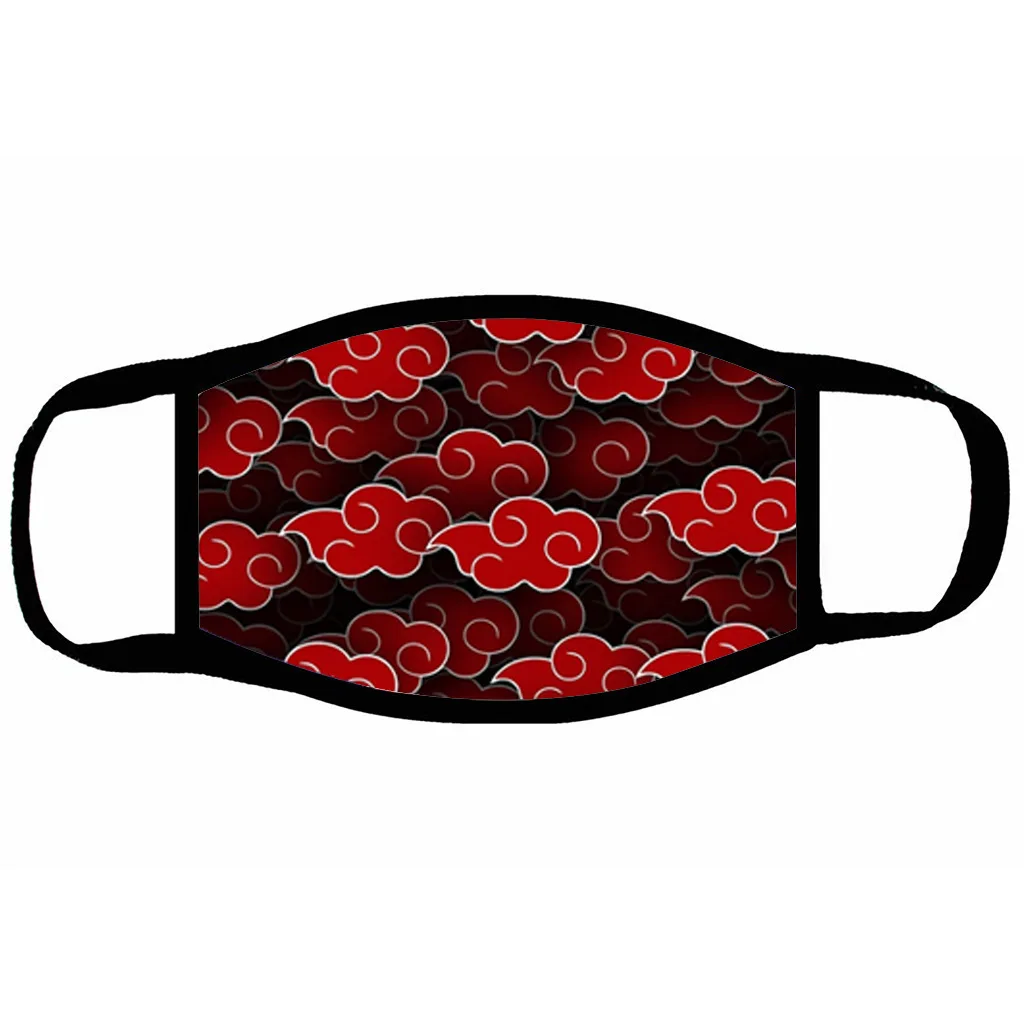 

Ninja Face Mask Cosplay Red Cloud Masque Lavable Dustproof Fashion Printed Fashion with Filter Mascarillas Mask for Face Fabric