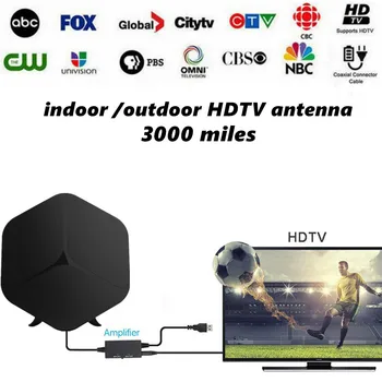 

Digital HDTV Antenna TV receiver Indoor 3000 Miles 35DB aerial With Signal Amplifier ATSC DVB-T2 ISDB 4k satelite dish receiver