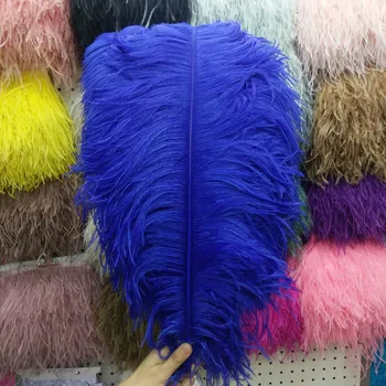 

Hot 10pcs Gorgeous Sapphire 20-22inches/50-55cm Natural ostrich feathers DIY jewelry Christmas Halloween Decoration