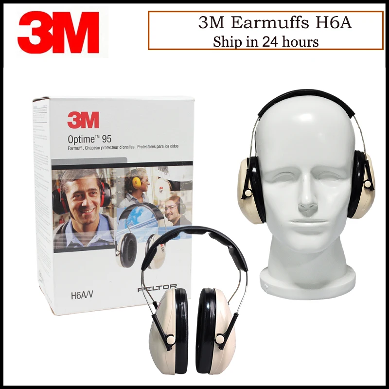 

3M H6A/V Earmuffs Optime Behind-the-Head Earmuffs Hearing Conservation Anti-noise Hearing Protector for Drivers/Workers AAA000