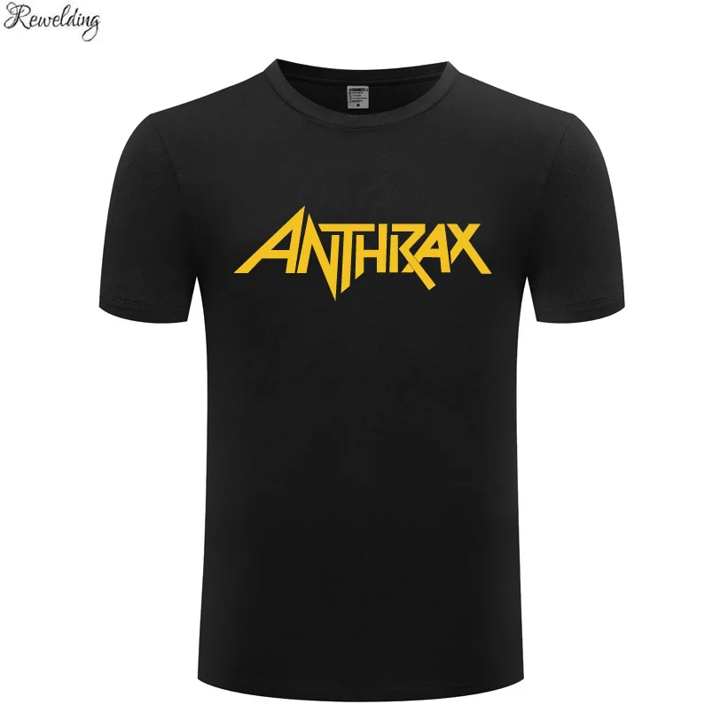Рок группы ANTHRAX печатных футболки для мужчин в стиле хип-хоп с круглым вырезом и