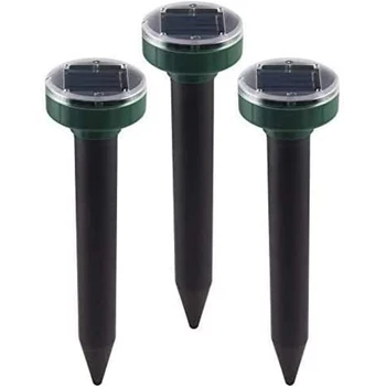 

Solar Powered Sonic Mole Repellent, Ultrasonic Pest Repeller Vole Chaser Spikes Traps for Lawn and Garden, 3 Pack