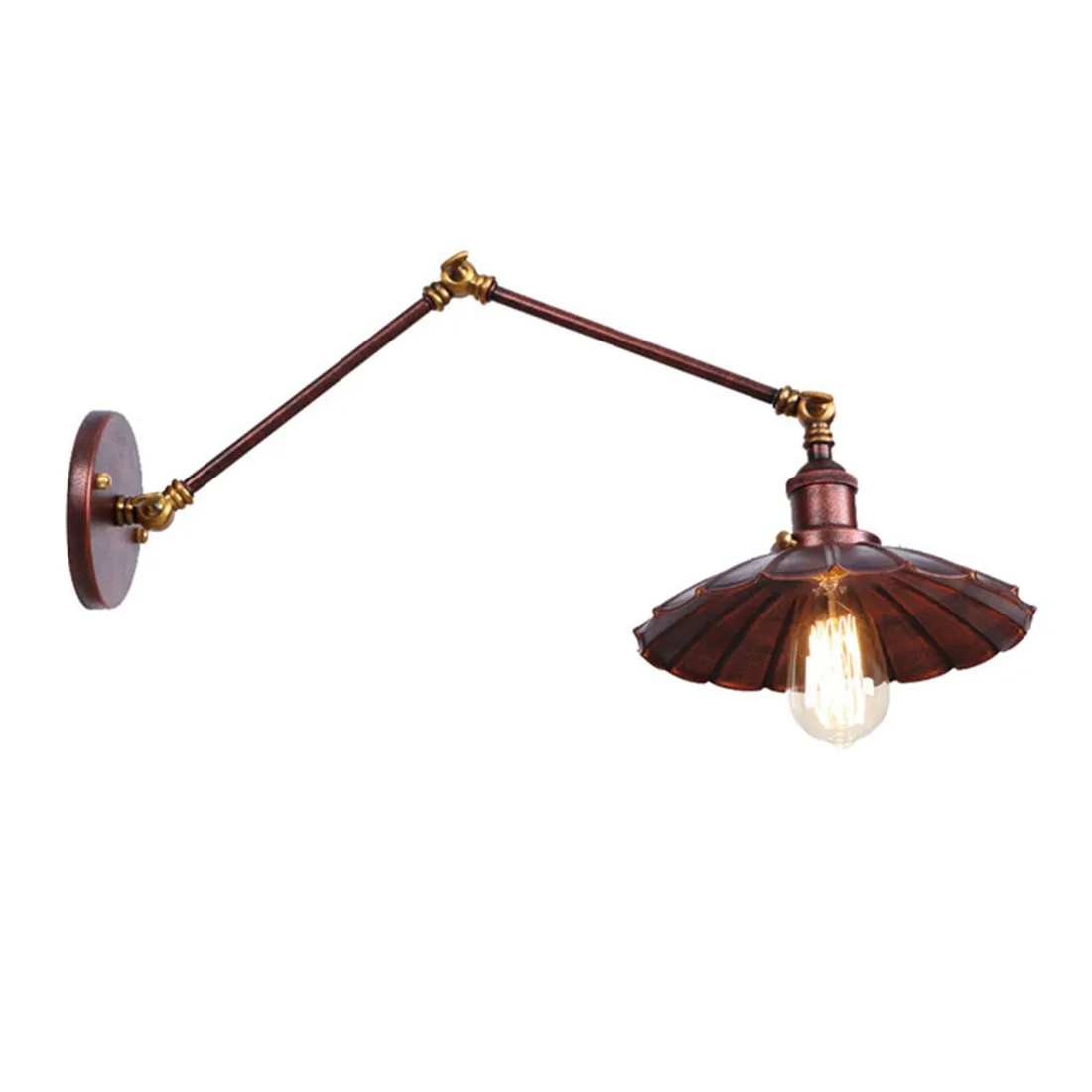 

110v 220v 240v Loft Style Wall Sconces Lamp Rustic Industrial Retro Nostalgia Ferruginous Decorative Wall Light Sconce Fixture