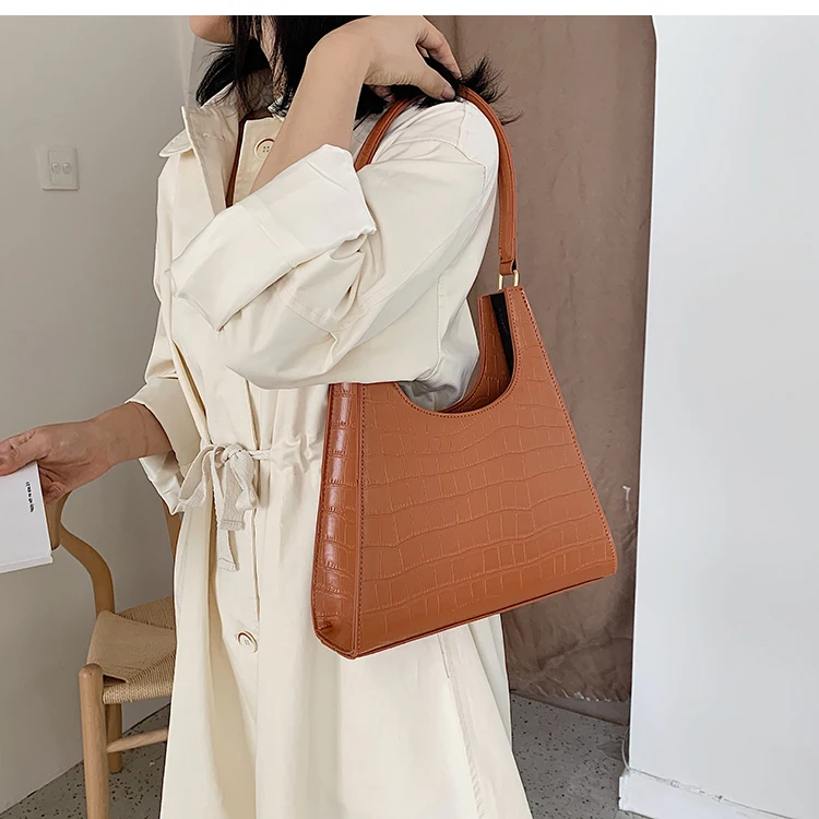European Fashion Female Tote bag New High Quality PU Leather Women's Designer Handbag Crocodile pattern Travel Shoulder bag