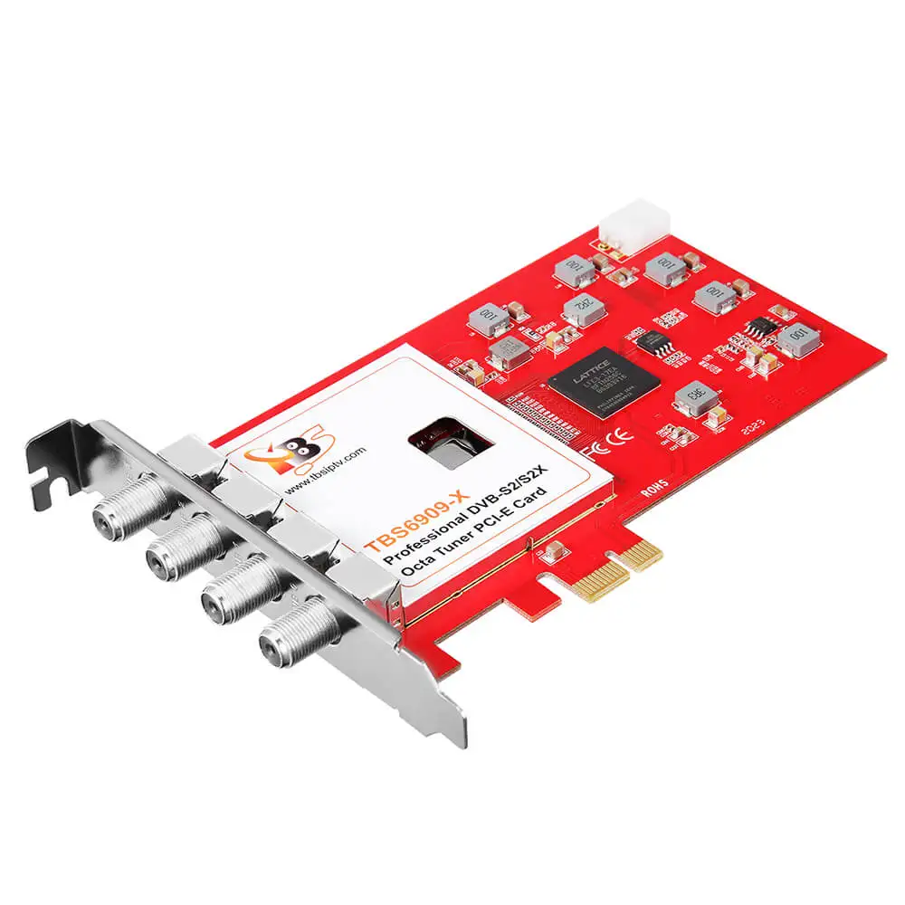 TBS6909X V2 DVB-S/S2/S2X 8 Octa H.265 TV Tuner PCIe Card