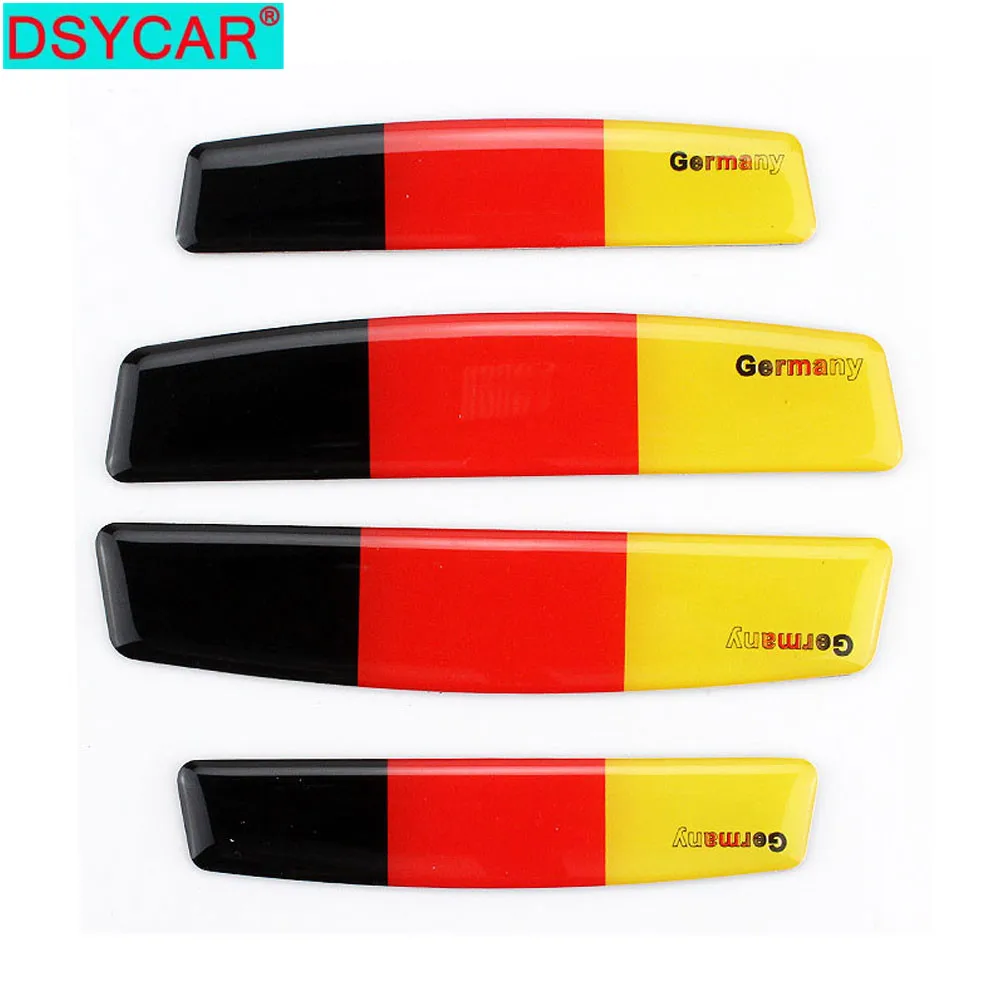 

DSYCAR 4Pcs/Set Car Door Edge Guards Germany Flag Anti-Collision Sticker Edge Bar Crash-Proof Anti-Scratch Car Protector
