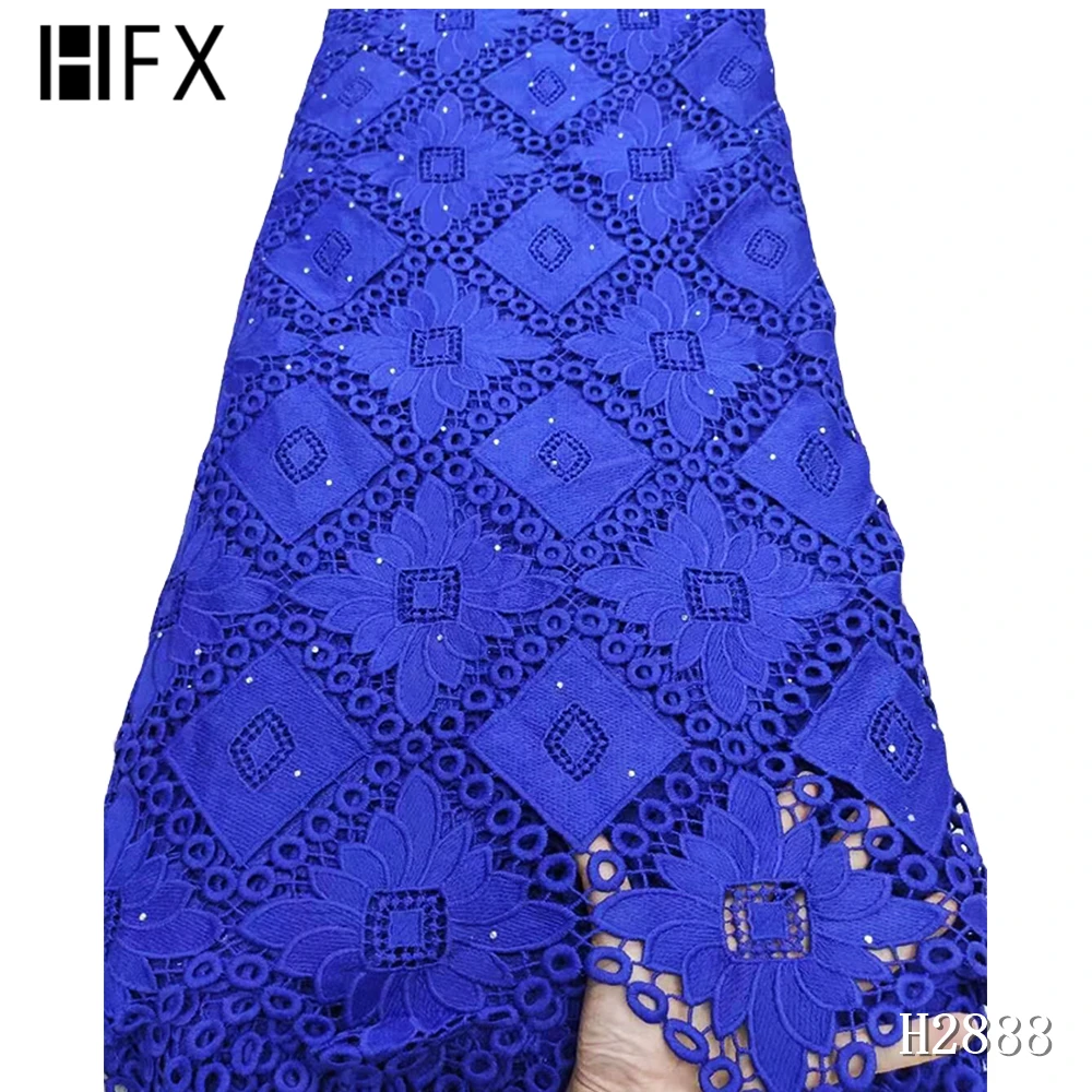 HFX 2019 новейшая вышитая нигерийская гипюровая кружевная ткань с французским