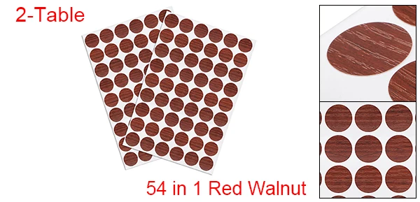 Red Walnut 2pcs Uxcell 1-3 упаковка самоклеющиеся винтовые отверстия наклейки s, 1-настольные самоклеящиеся винтовые крышки Пылезащитная наклейка 21 мм 54 в 1 - Цвет: Red Walnut 2pcs