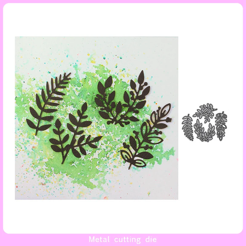 

Metal Cutting Dies for Scrapbooking 2019 Leaf Vine Branches Craft DIY Album Embossing Folder Stencils Maker Photo Template Decor