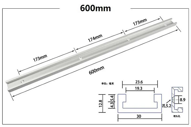Aluminium alloy T-tracks Slot Miter Track And Miter Bar Slider Table Saw Miter Gauge Rod Woodworking Tools DIY