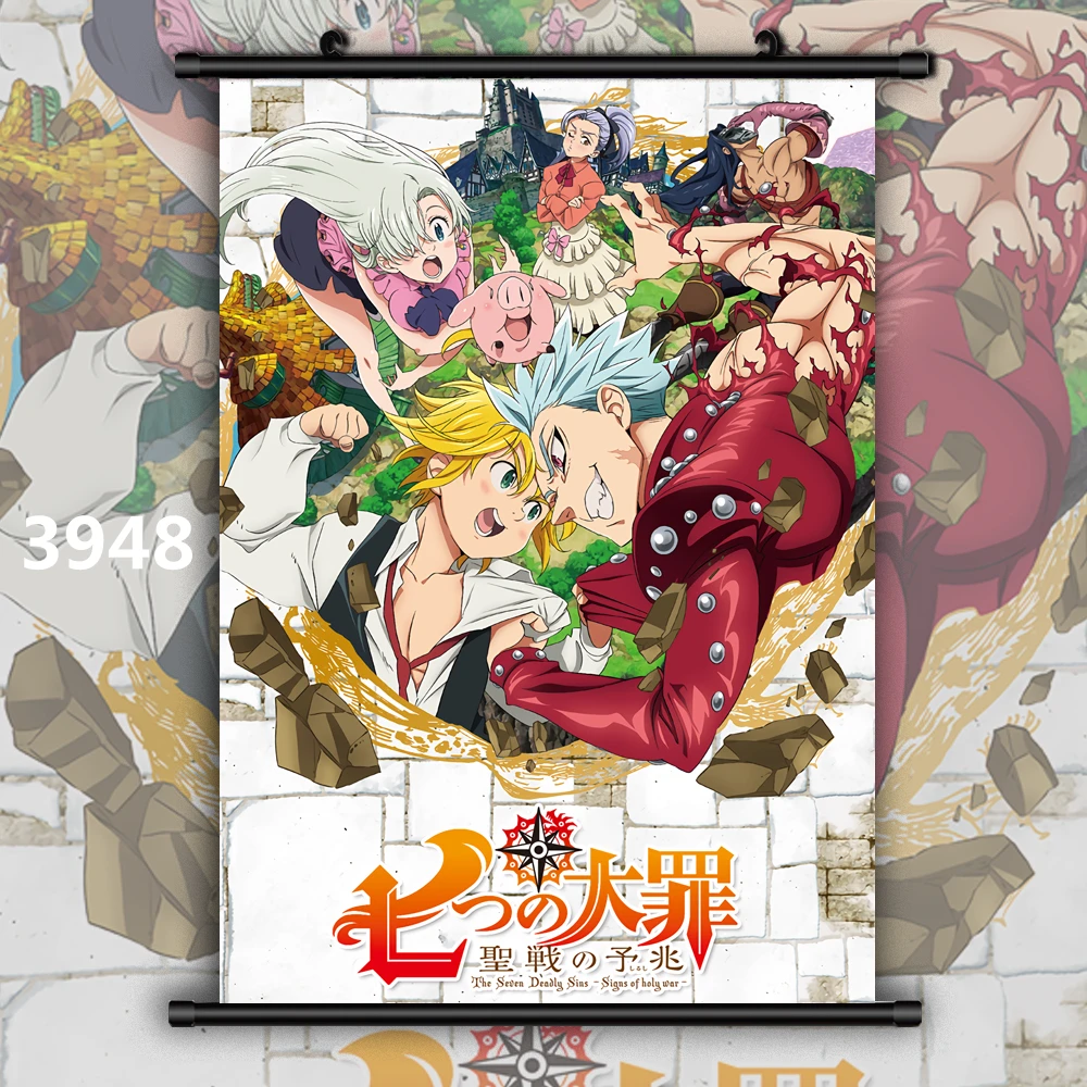 Seven Deadly Sins Nanatsu no Taizai Ban x Elaine Аниме Манга плакат в рулоне - Цвет: 3948