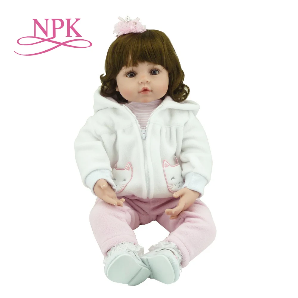 

60cm Large Doll Silicone Bebe Reborn Vinyl Baby Toddler Girl Dolls Adorable Handmade Kids Princess Toys Children Bonecas Toys