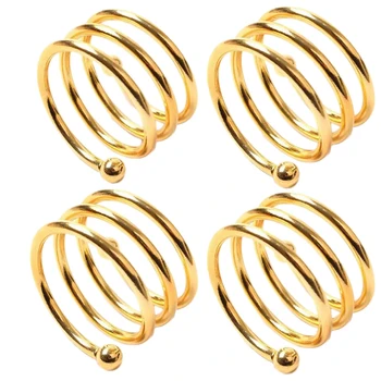 

10Pcs Napkin Rings Decorations Table Rings Napkin Banquet Metal Rings for Wedding, Banquet, Christmas, Outdoor Parties