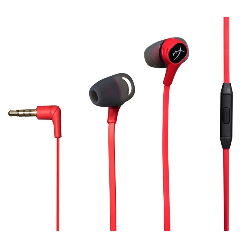 Наушники HyperX Cloud Earbuds вкладыши проводные, стерео, 20-20000 Гц, 65 Ом, цвет: красный с черным