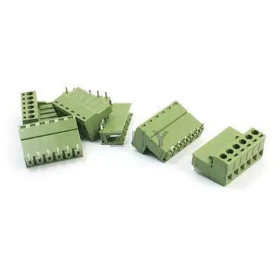 

5Pcs 5.08mm Pitch 6Pin PCB Mount Screw Terminal Barrier Block Connector