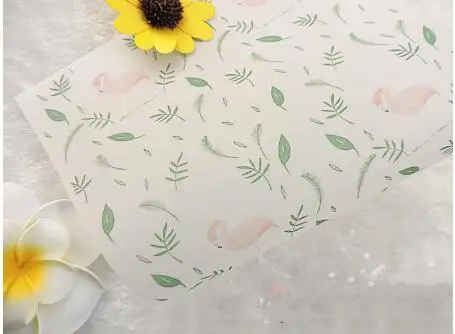 

Wholesale 100pcs/lot Flamingo Gift Wrapping Paper Packaging for Soap Wax Paper Soap Wrapping Paper free shipping 4 orders