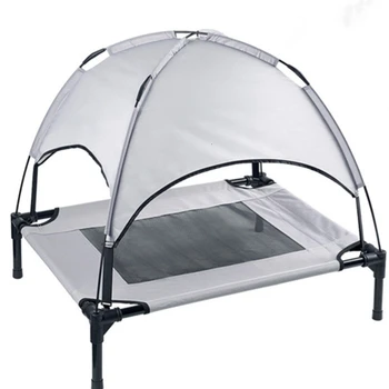 

Elevated Breathable Dog Bed With Tent Sunshade Mesh Mat For Pet Portable Camping Traveling Durable Dog Mesh Beds HW242