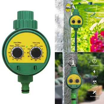 

Automatic Electronic Water Timer For Garden Controller Sprinkler Easy Install ABS Adjustable Knob 2 Dial Plant Watering Home