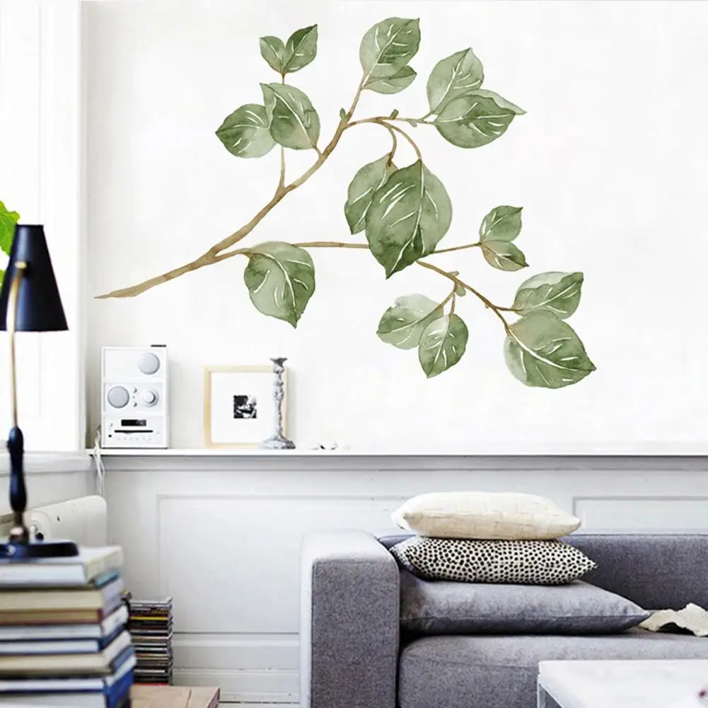 

Plant Branch Leaf Self Adhesive Mural Wall Sticker Living Room Background Decal