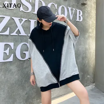 

XITAO Plus Size Women Sweatshirt Fashion New Drawstring 2020 Summer Elegant Goddess Fan Casual Style Loose Hoodies DMY4619