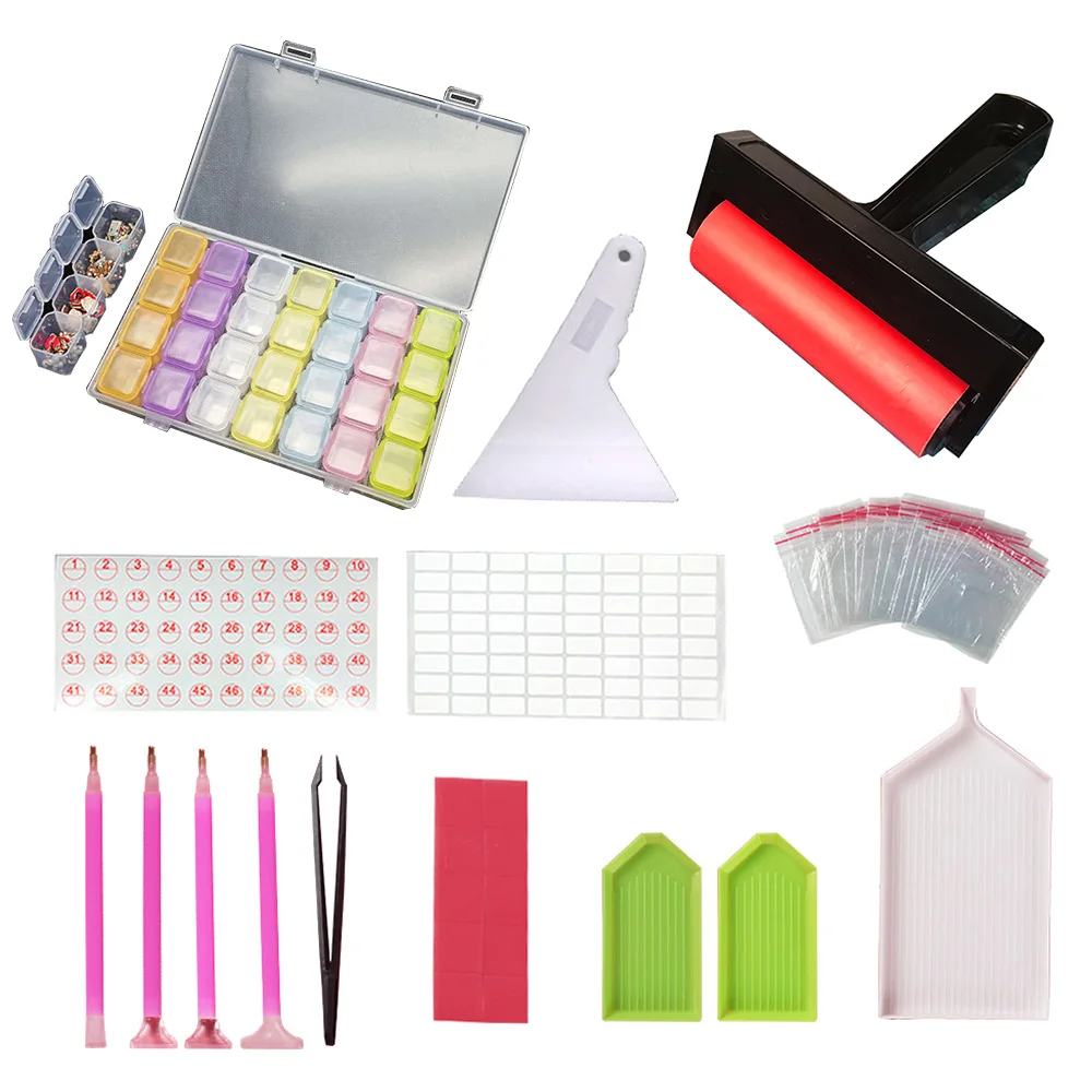 56pcs 5D Diamond Painting Tools and Accessories Kits pen Clay Tray