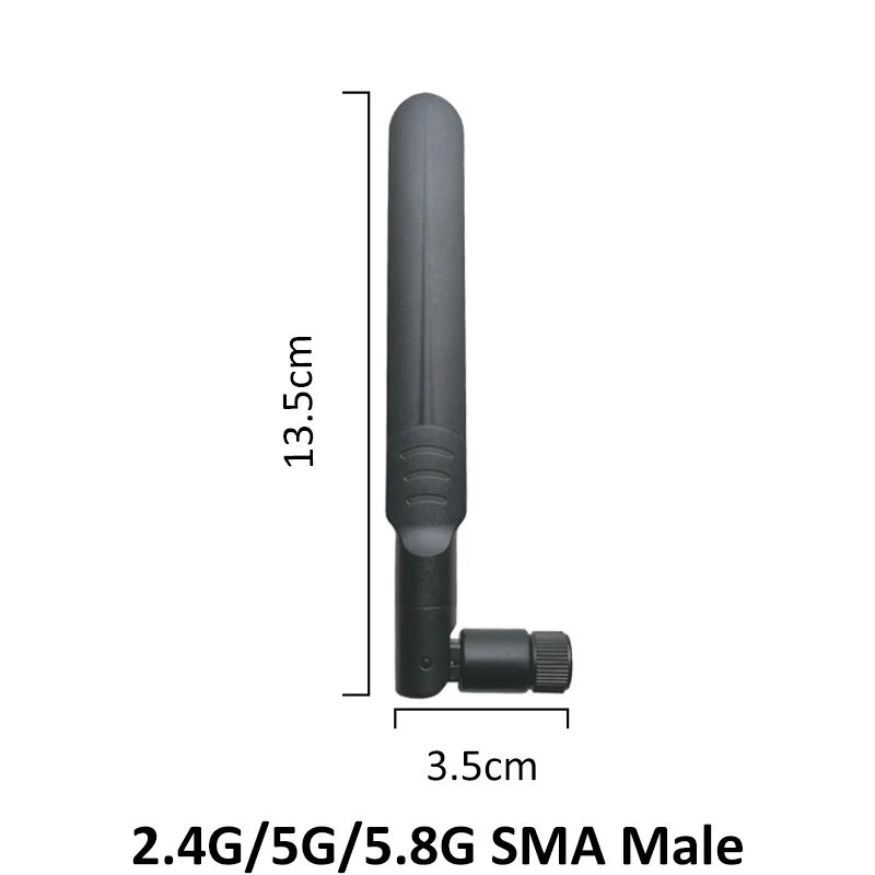 2 шт. 4 ГГц 5 8 антенна 5dBi SMA Штекерный разъем Двухдиапазонные wifi антенны