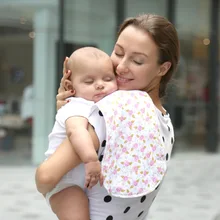 3 шт./лот, Двухслойное водонепроницаемое детское полотенце из чистого хлопка, детское полотенце для кормления, детское полотенце с плечом