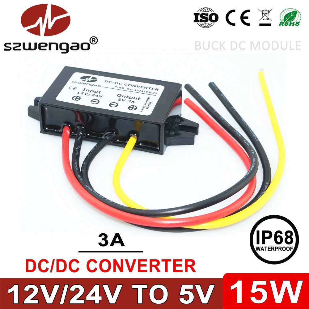 Szwengao Dc Dc 12v 24v To 5v 3a 5a 10a Step Down Power Converter Buck