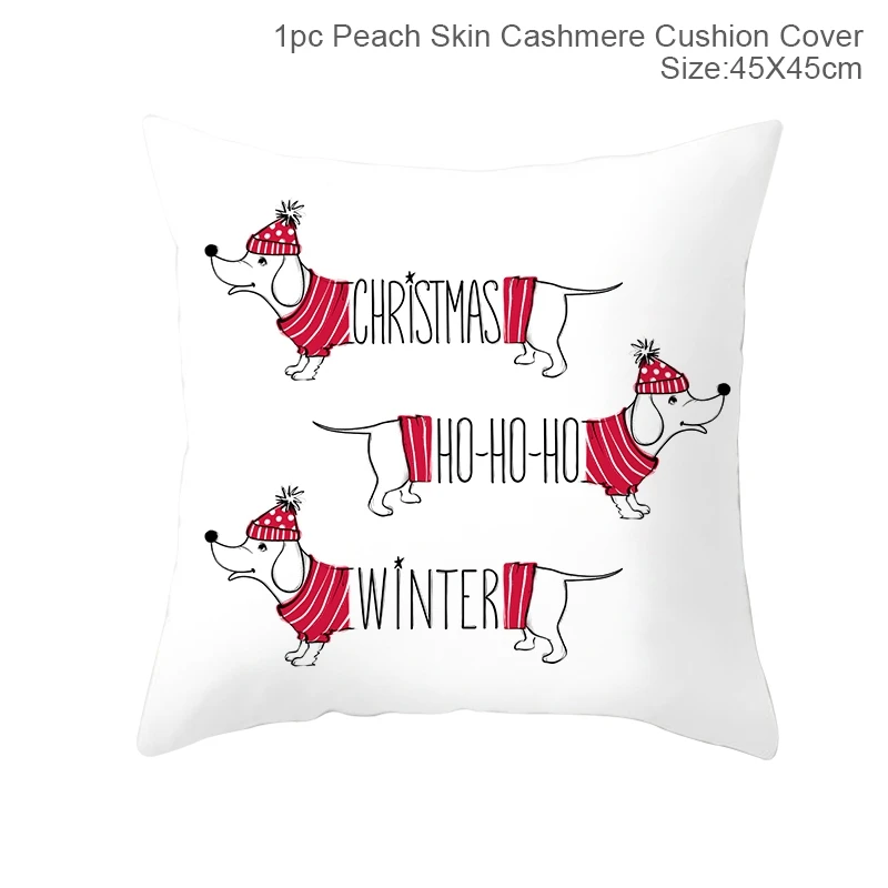 cushion cover 27 HUIRAN, Рождественская наволочка для подушки, наволочка, рождественские украшения для дома,, Navidad Natal, Рождественский Декор, подарки, счастливый год - Цвет: cushion cover 27