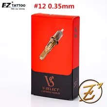 EZ V-Выберите татуировки иглы# 12 0,35 мм большая винная бутылка Круглый Magnum одноразовые иглы для татуировки Поставки 20 шт./кор
