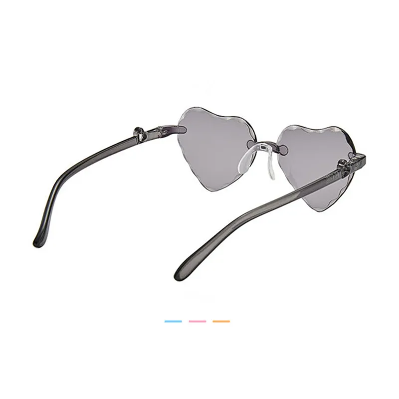 KILIG детские солнцезащитные очки в форме сердца для девочек, фирменный дизайн, модные солнцезащитные очки без оправы с прозрачными океанскими линзами, UV400