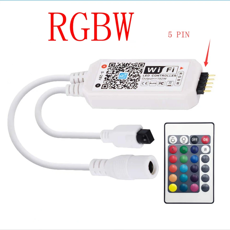 DC5-28V мини wifi RGB/RGBW контроллер светодиодной ленты музыкальный контроллер Alexa Android/iOS домашний телефон wifi контроллер для полосы света