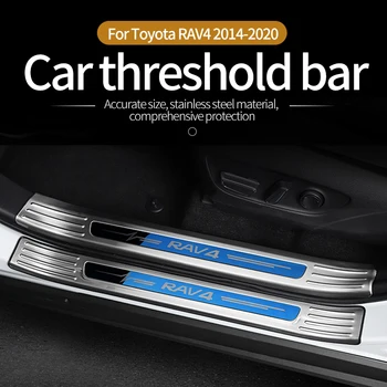 

Car threshold bar Car welcome pedal Stainless steel decoration On a modified Total package protection For Toyota RAV4 2014-2020