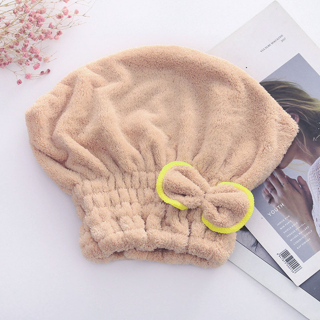 Quick Hair Drying Bath Spa Bowknot Wrap Towel Hat Cap For Bath Bathroom Accessories