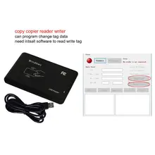 Программное обеспечение demo 125 кГц RFID Копир писатель Дубликатор Программист считыватель usb настольный считыватель карт контроля доступа перезаписываемый