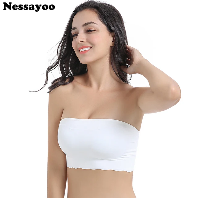 Nessayoo stapless bras for women sexy seamless brassiere girl padded  lingerie push up gather bralette bh thin underwear full cup - AliExpress