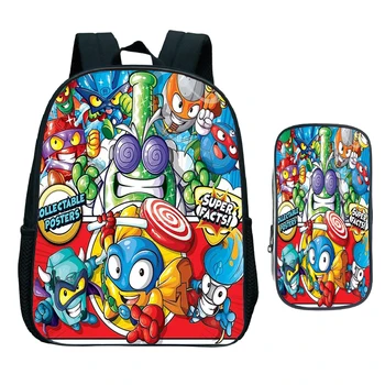 

2 Pcs/set Kids Toddler Super Zings Backpacks Cartoon Game School Bags Boys Girls Primary Kindergarten Bagpacks Travel Bags