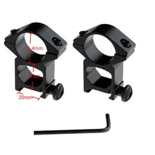 2 шт./лот, Тактический фонарик, лазерное кольцо, 20 мм, роллер, ткацкий прицел, крепления 25,4 мм, аксессуары для охоты