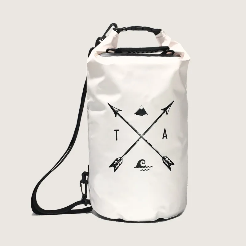 WHITE FISHTAIL 10L 20L Waterproof Dry Bag Pack Sack Ultralight Swimming Rafting Kayaking River PVC Waterproof Rafting Bag