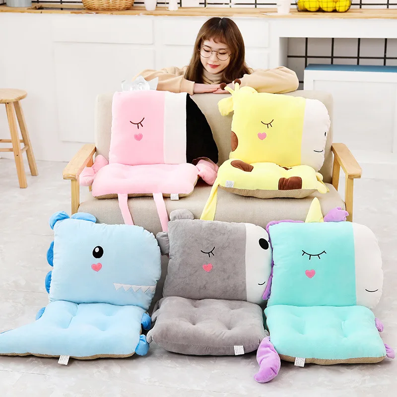 Animal Anti-slip-Split One-piece Cushion Office Pillow Chair Students Dormitory Plush Seat Cushion Birthday Gift