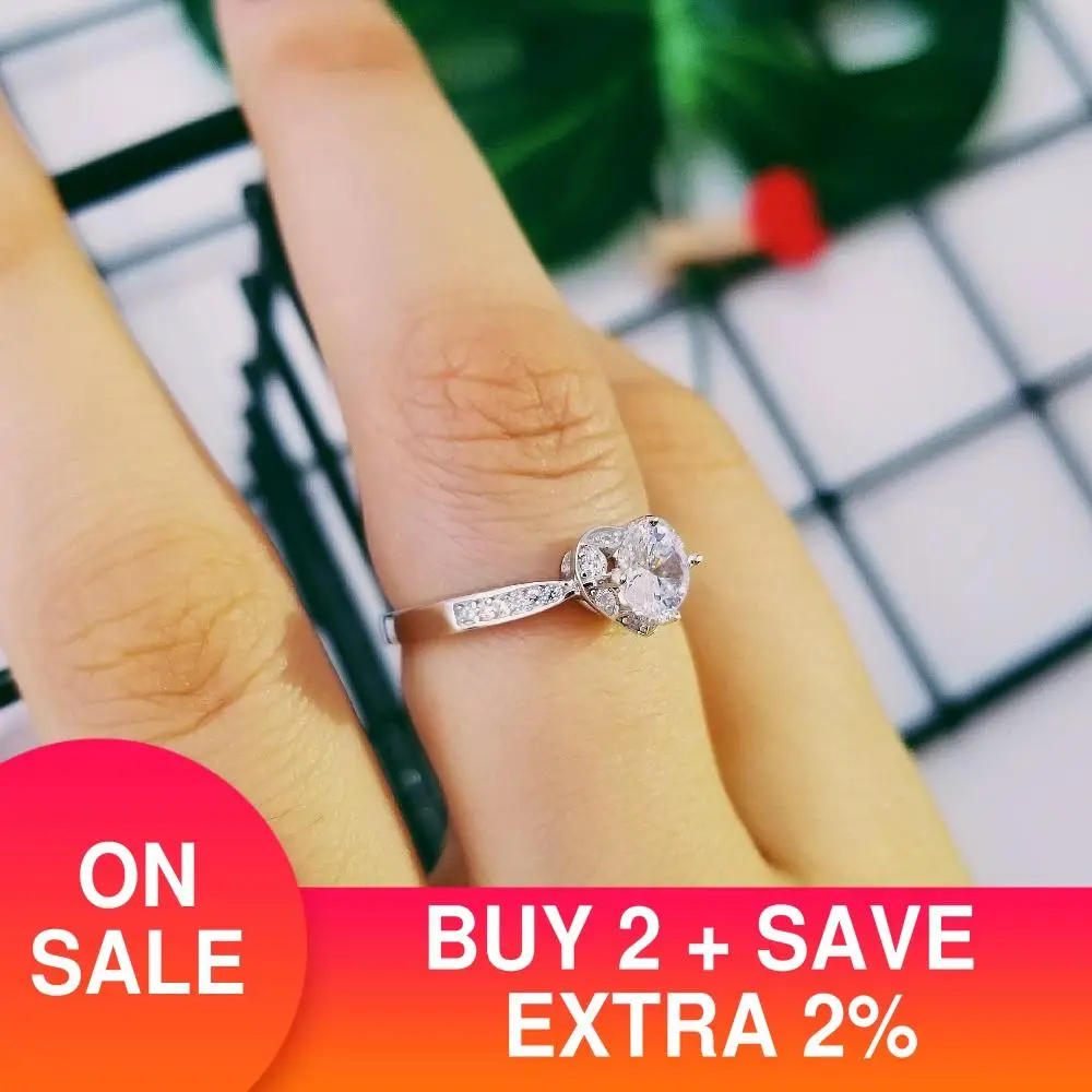 Женское кольцо из серебра 925 пробы в форме сердца|925 sterling silver ring|wedding ringssterling rings |