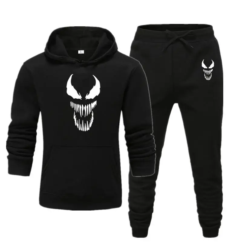 Venom Эдвард Худи и штаны Для мужчин комплекты Спортивный костюм фильм супергерой