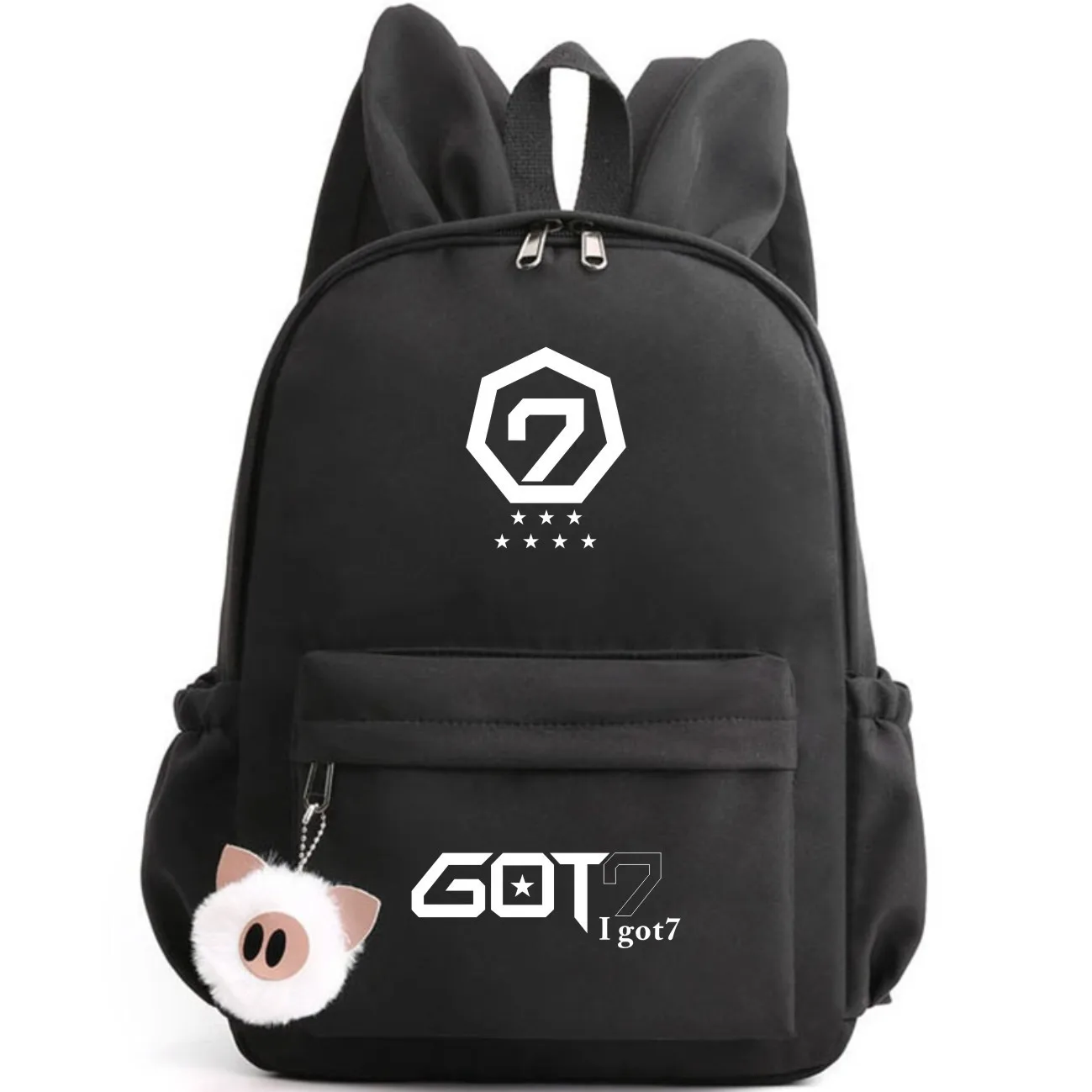 Новое поступление, модная сумка для книг Got7 с кроличьими ушками, рюкзак kpop Jackson Jb, корейский рюкзак, школьная сумка для женщин-подростков